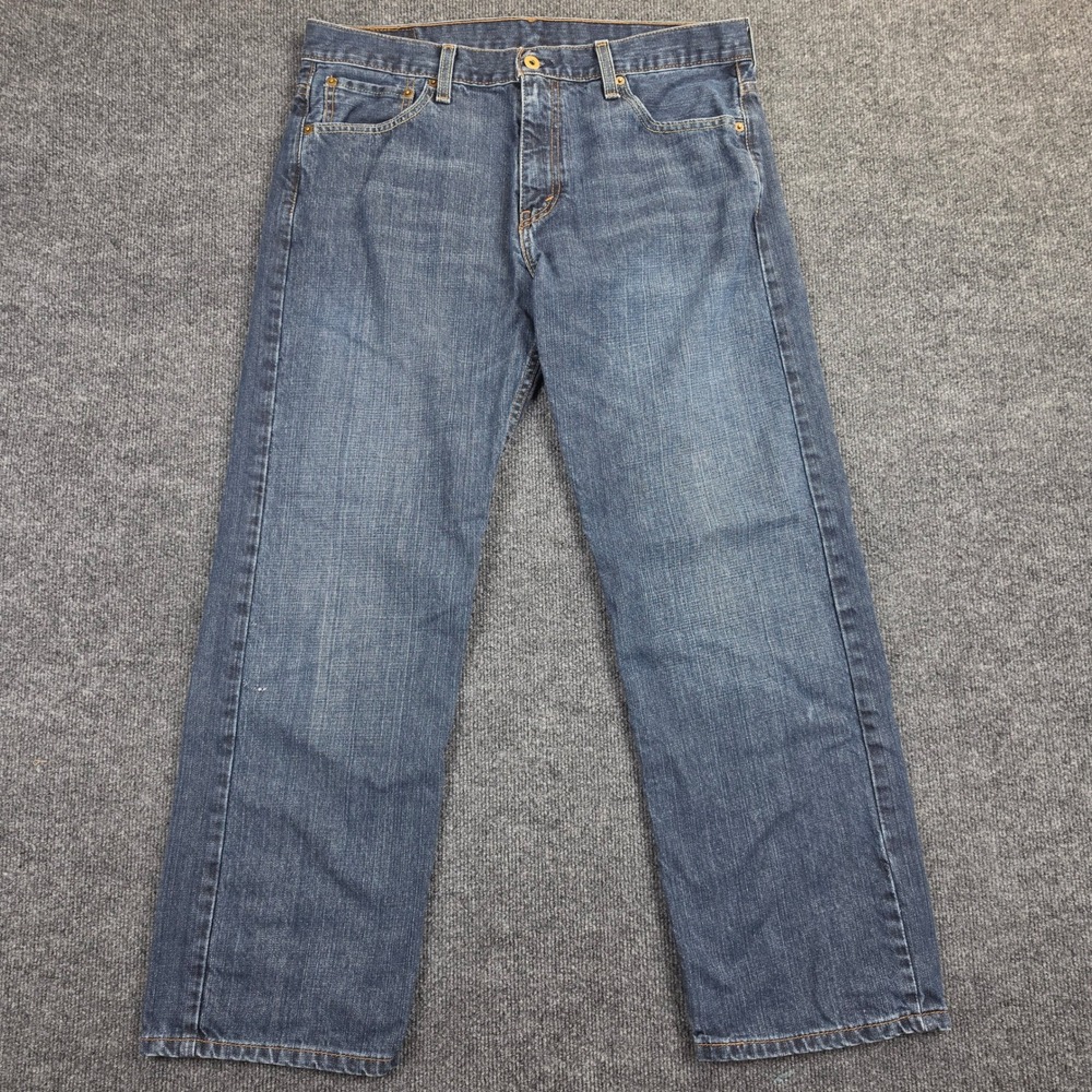 Levis 569 Jeans Men's 33x30 Loose Straight Leg Dark Wash Denim 100% Cotton Blue
